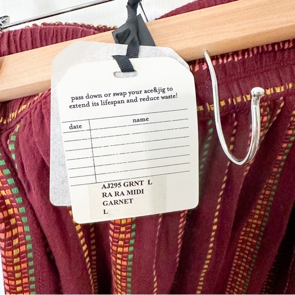 Ace & Jig Rara Midi Skirt Garnet Stripe Size
Large NWT - Picture 4 of 6